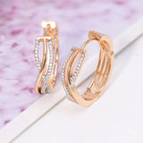 18k Mix Jewelry Zircon Big Hoop Earrings for Women