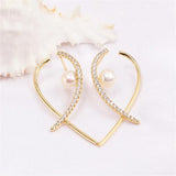 14K Plated Linear Stud Earrings DIY Accessories Women