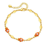 Hand of Fatima Multi-color Bracelet 18K Plated High Jewelry