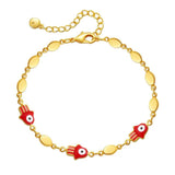 Hand of Fatima Multi-color Bracelet 18K Plated High Jewelry