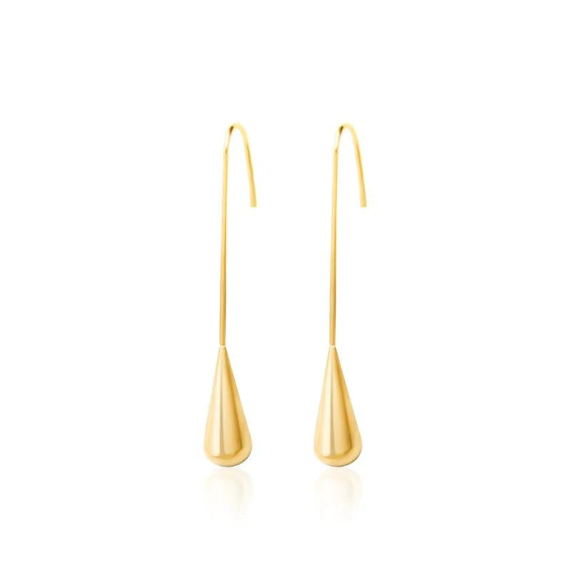 French Style Water Drop Earrings Stainless Steel Hook