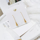 French Style Water Drop Earrings Stainless Steel Hook
