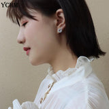 18K Plated Leaf Stud Earrings Stainless Steel Jewelry