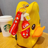 Cola Bottle Rocking Toy Doll Car Keychain Pendant Bag Key Chain Funny Gift