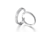 Feathers Women Men Rings Stainless Steel Couple Rings Wedding Bands