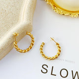 Exaggerate Big Hoop Earrings 18K Titanium Stainless Steel Jewelry