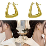 Titanium Steel K Earrings Retro Style Metal Matching