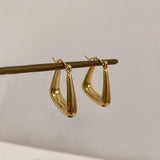 Titanium Steel K Earrings Retro Style Metal Matching