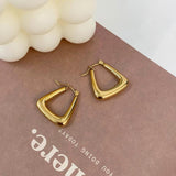 Titanium Steel K Earrings Retro Style Metal Matching