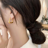 Titanium Steel K Earrings Retro Style Metal Matching