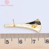 10PCS 27x11 MM 24 K Brass Tree Leaf Earrings DIY Jewelry Accessories