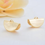 10PCS 24K Brass Arc-shaped Hook Closure Jewelry Accessories