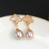 14k Gold Mother of Pearl Stud Earrings DIY Kit