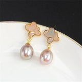 14k Gold Mother of Pearl Stud Earrings DIY Kit