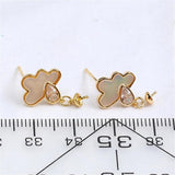 14k Gold Mother of Pearl Stud Earrings DIY Kit