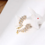 14k Plated Zircon Pearl Earrings DIY Accessories