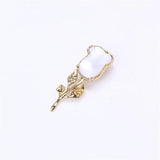 14k Plated Roses & Shells Freshwater Pearls Pendants DIY Accessories