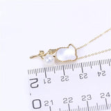 14k Plated Roses & Shells Freshwater Pearls Pendants DIY Accessories