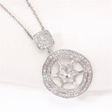 14k Plated Zircon Pearl Necklace Pendant for Women