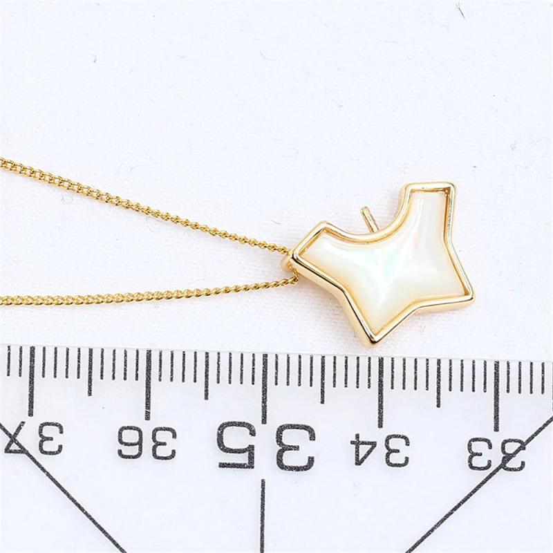 14k Coated Shell Small Clothes Necklaces Pendants DIY Accessories