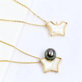 14k Coated Shell Small Clothes Necklaces Pendants DIY Accessories