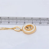 14k Circle Shell Pearl Necklace Pendant DIY Accessory