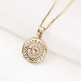14k Plated Zircon Pearl Necklace Pendant DIY Accessories
