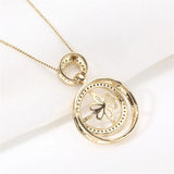 14k Plated Zircon Pearl Necklace Pendant DIY for Women