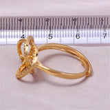 DIY Pearl Accessories Tray Copper Plated 18K Bird's Nest Zircon Jade Ring