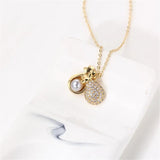 14k Plating Money Bag Pearl Necklace Pendant DIY Fashion Accessory