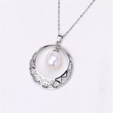 14k Love Hollow Circle Pearl Necklace Pendant DIY Accessories