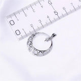 14k Love Hollow Circle Pearl Necklace Pendant DIY Accessories