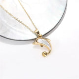 Mother-of-pearl Dolphin Pendant DIY Accessories Bag 14K Pearl Necklace