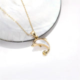 Mother-of-pearl Dolphin Pendant DIY Accessories Bag 14K Pearl Necklace