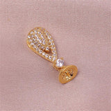 Copper Plated 18K Zircon Pearl Pendant Necklace with DIY Accessories