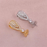 Copper Plated 18K Zircon Pearl Pendant Necklace with DIY Accessories