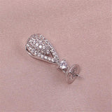 Copper Plated 18K Zircon Pearl Pendant Necklace with DIY Accessories