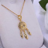 Copper Plated 18K Dream Trap Tassel Pearl Pendant