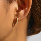 925 Silver Heart Gem Hoop Earrings Valentine Gift