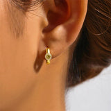 925 Silver Heart Gem Hoop Earrings Valentine Gift