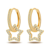 925 Silver Rose & Star Pendant Rose Earrings Star Watching