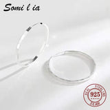 Somilia Women's Big Hoop Earrings 18k Golden Plated 925 Sterling Silver