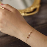 S925 Sterling Silver K Bracelet Court Style Women & Girls