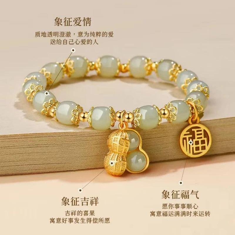 Fashionable K-gold Peanut Bracelet