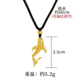 24KT Whale Necklace Pendant Fine Jewelry Wedding Party Birthday Gift
