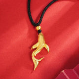 24KT Whale Necklace Pendant Fine Jewelry Wedding Party Birthday Gift