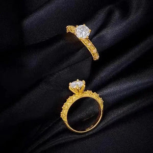 14K Yellow Diamond Adjustable Ring - Fine Jewelry for Women