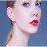 Senlissi 925 Silver Plated 18K Yellow Hoop Earrings Drop Earrin
