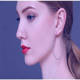Senlissi 925 Silver Plated 18K Yellow Hoop Earrings Drop Earrin