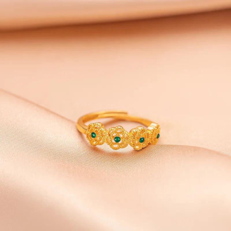 Flourishing Flowers Rings for Women Birthday Wedding Engagement